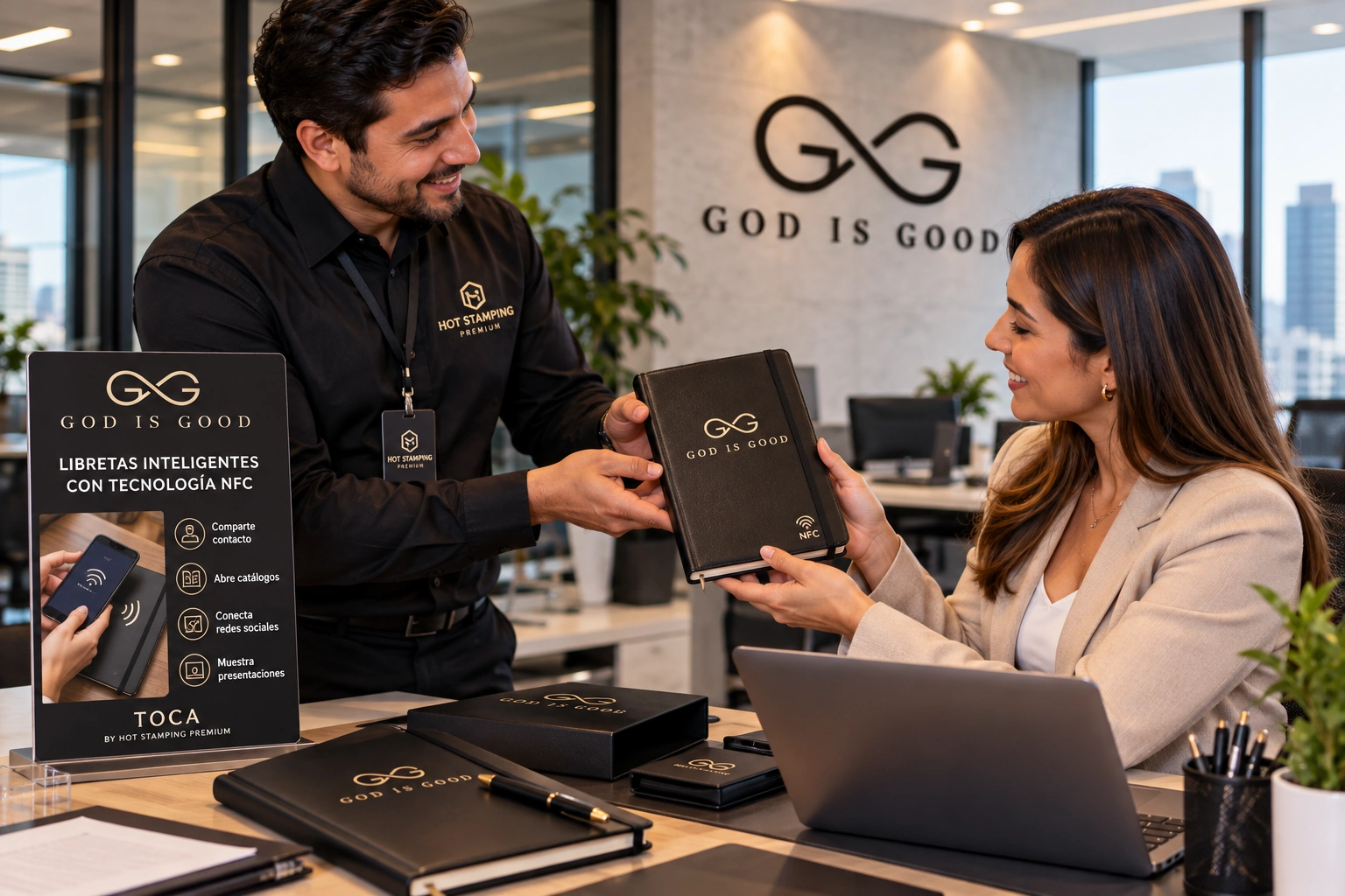 Demostración de libretas inteligentes TOCA con NFC